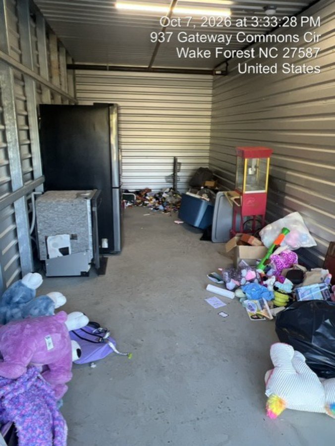 10 x 25 storage unit in Wake Forest, NC