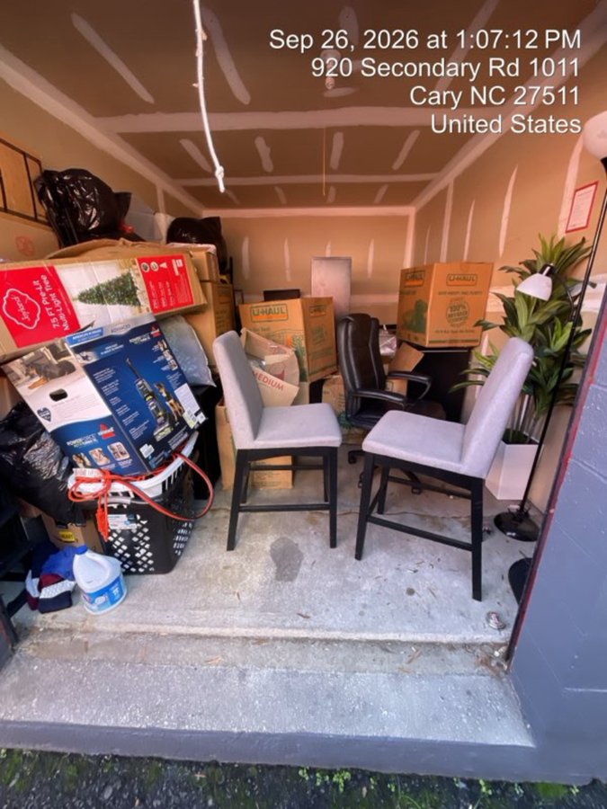10 x 15 storage unit in Cary, NC