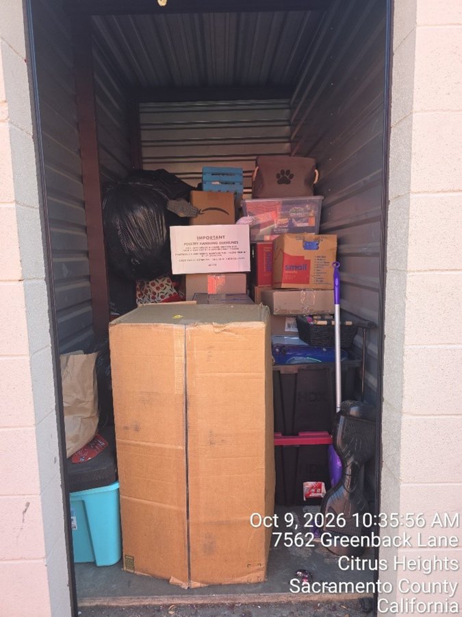5 x 10 storage unit in Citrus Heights, CA
