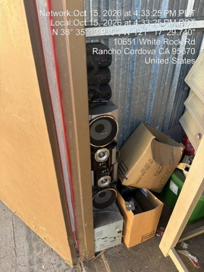 5 x 10 storage unit in Rancho Cordova, CA