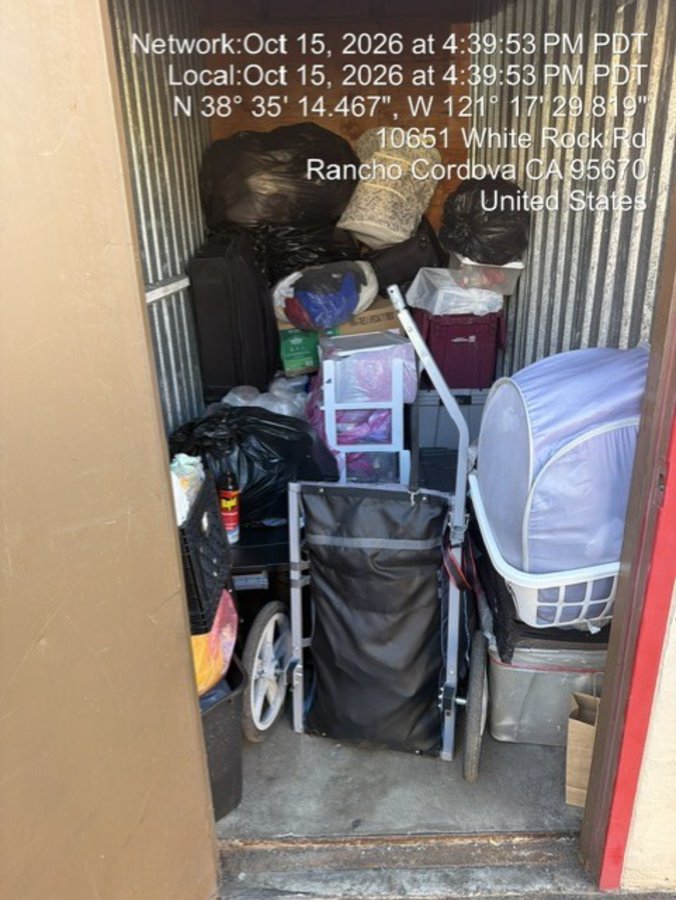 5 x 10 storage unit in Rancho Cordova, CA