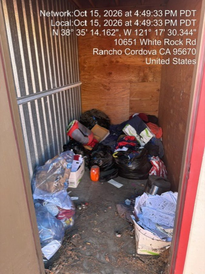 5 x 10 storage unit in Rancho Cordova, CA
