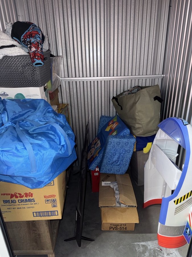 5 x 5 storage unit in San Jose, CA