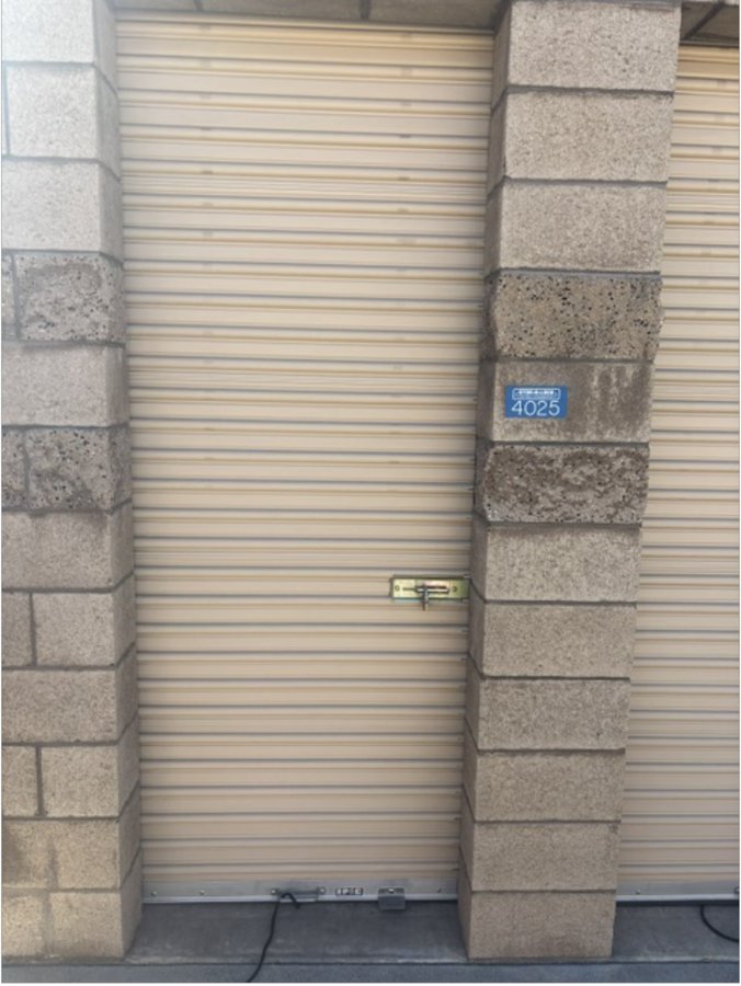 5 x 5 storage unit in Redlands, CA