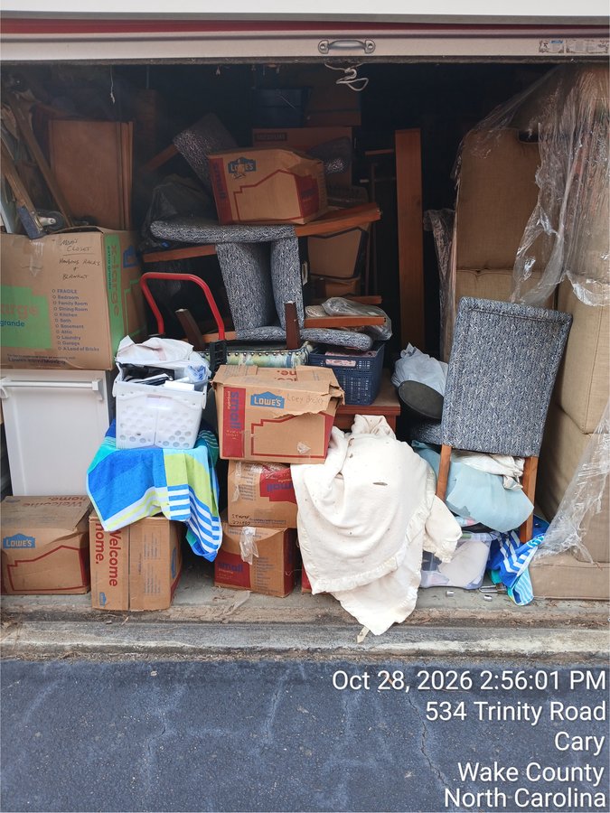 10 x 20 storage unit in Raleigh, NC